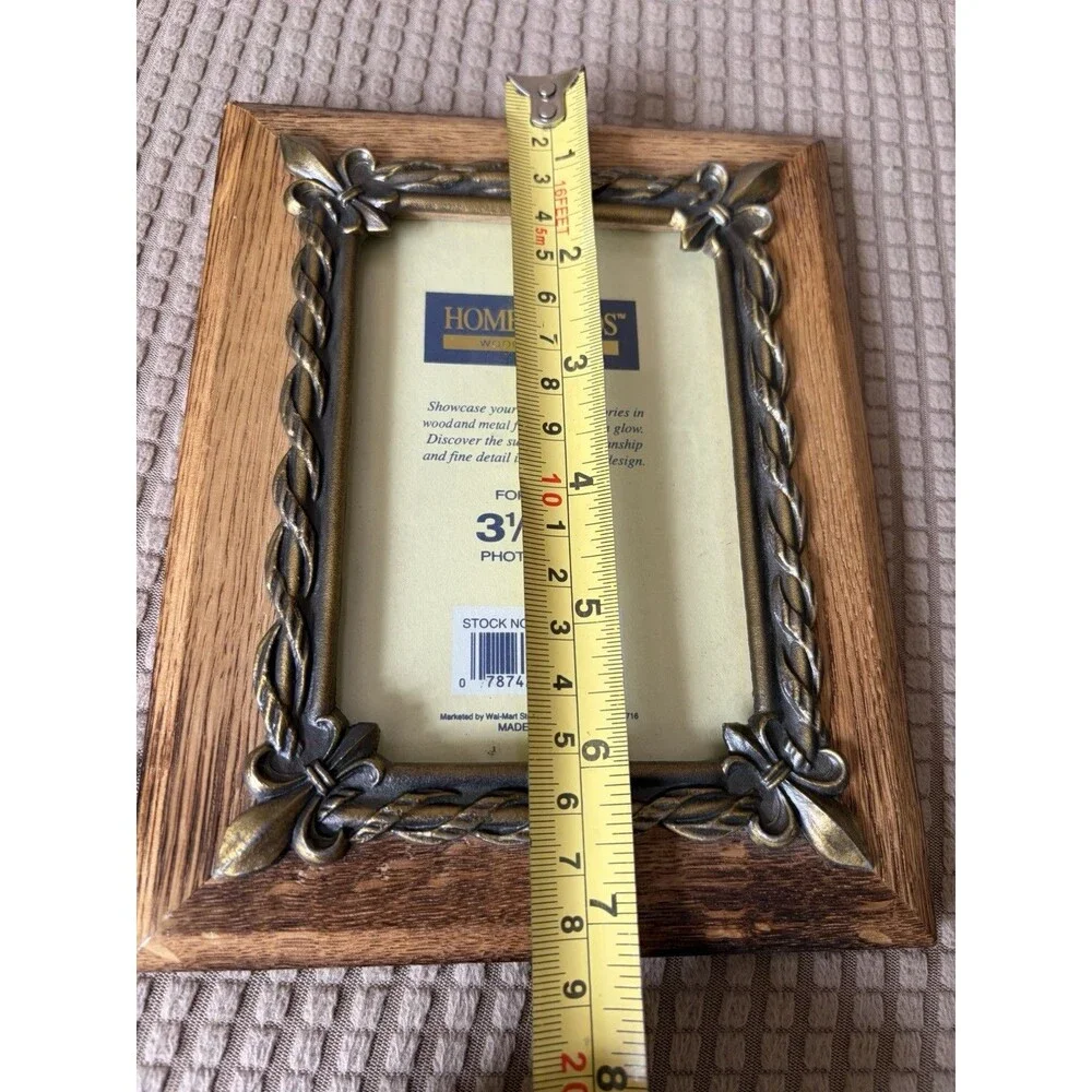 Home Trends Metal And Wood Vintage Photo Picture  Frame